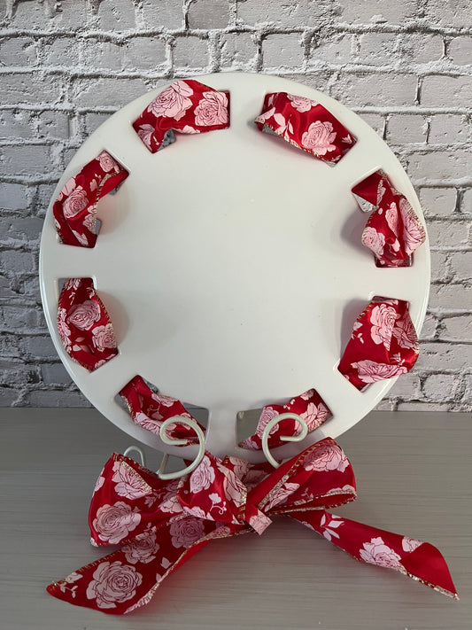 Southern Living at Home Dress Me Up Round Ribbon Plate Platter 12” – Interchangeable Ribbon