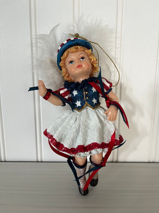 Vintage Patriotic Girl Doll Ornament - Dillard’s Exclusive Americana Decor