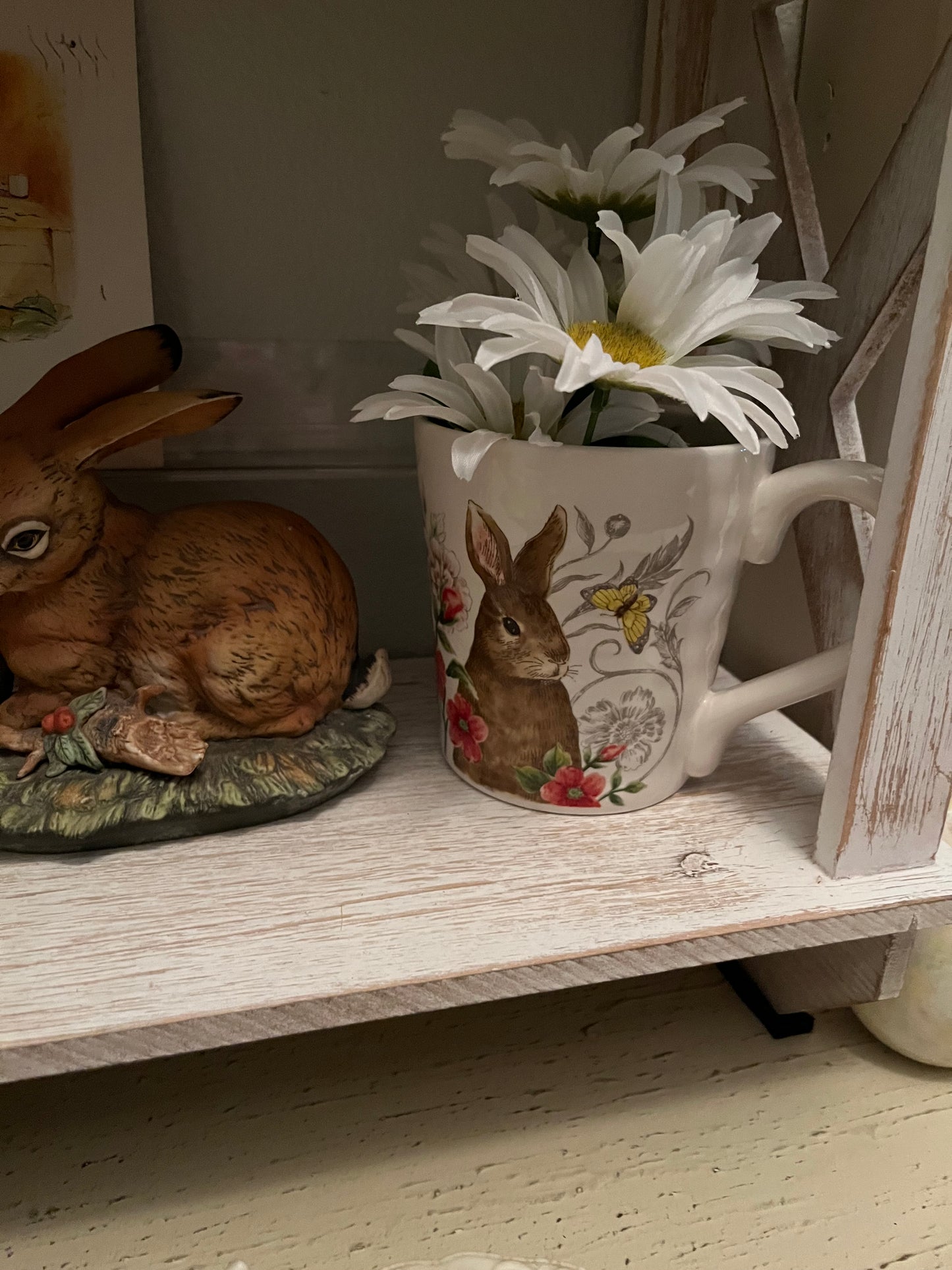 Maxcera Spring Time Ceramic Bunny Rabbit Mug