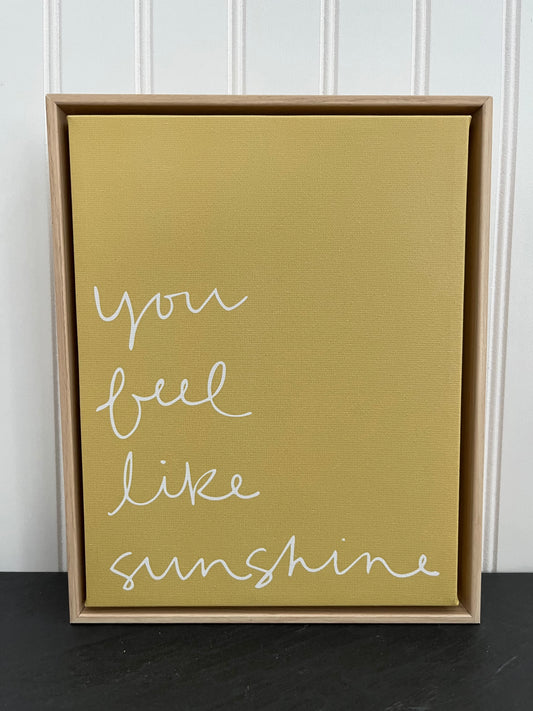 Project 62 8” x 10” “You Feel Like Sunshine” Printed Canvas in Yellow