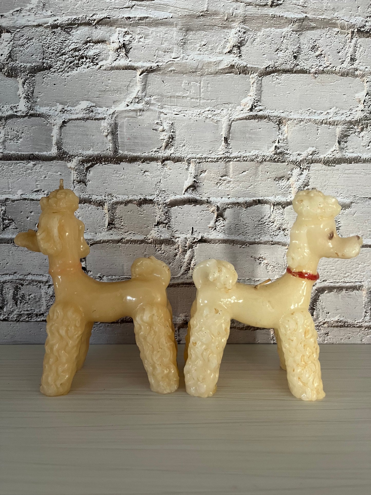 MCM Circa 1960’s Vintage Wax Fancy Poodle Figurines – Set of 2