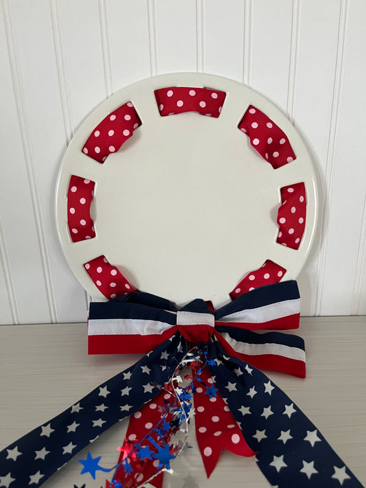 Southern Living at Home Dress Me Up Round Ribbon Plate Platter 12” – Interchangeable Ribbon