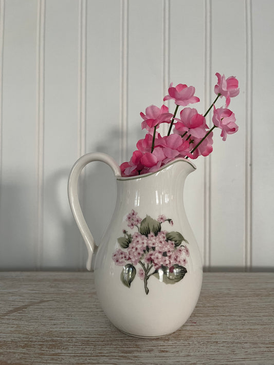 Vintage Martha Stewart Pink Hydrangeas Creamer, 2003