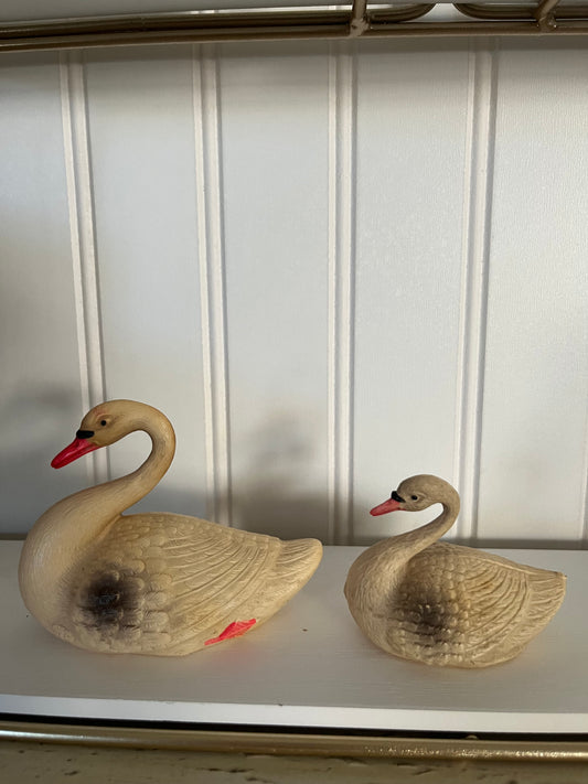 Vintage Celluloid Toys Swan Mother & Baby Circa 1920’s