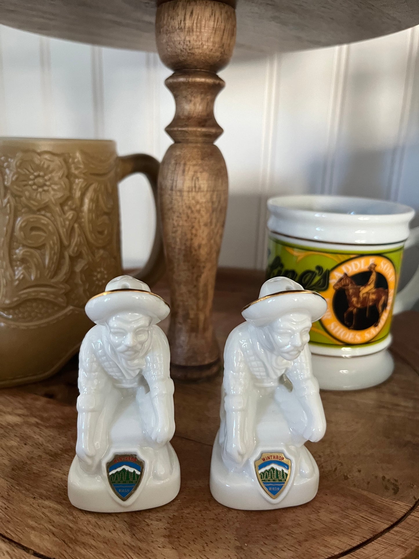 Vintage Winthrop Wash Cowboy Salt & Pepper Shaker Set