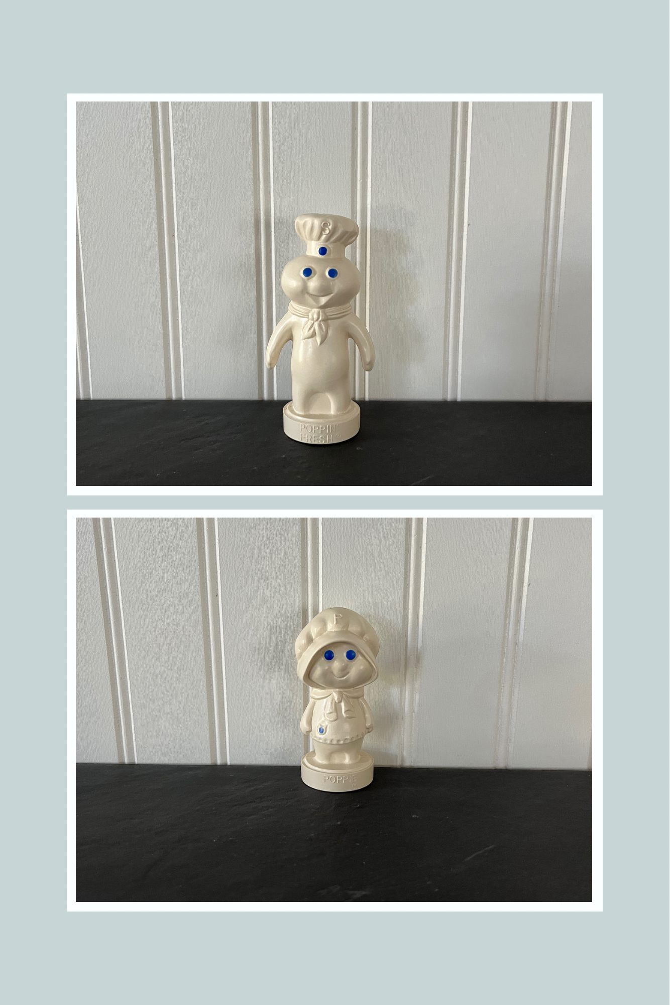 1974 Plastic Pillsbury Doughboy Salt and Pepper Shakers - Vintage Collectibles
