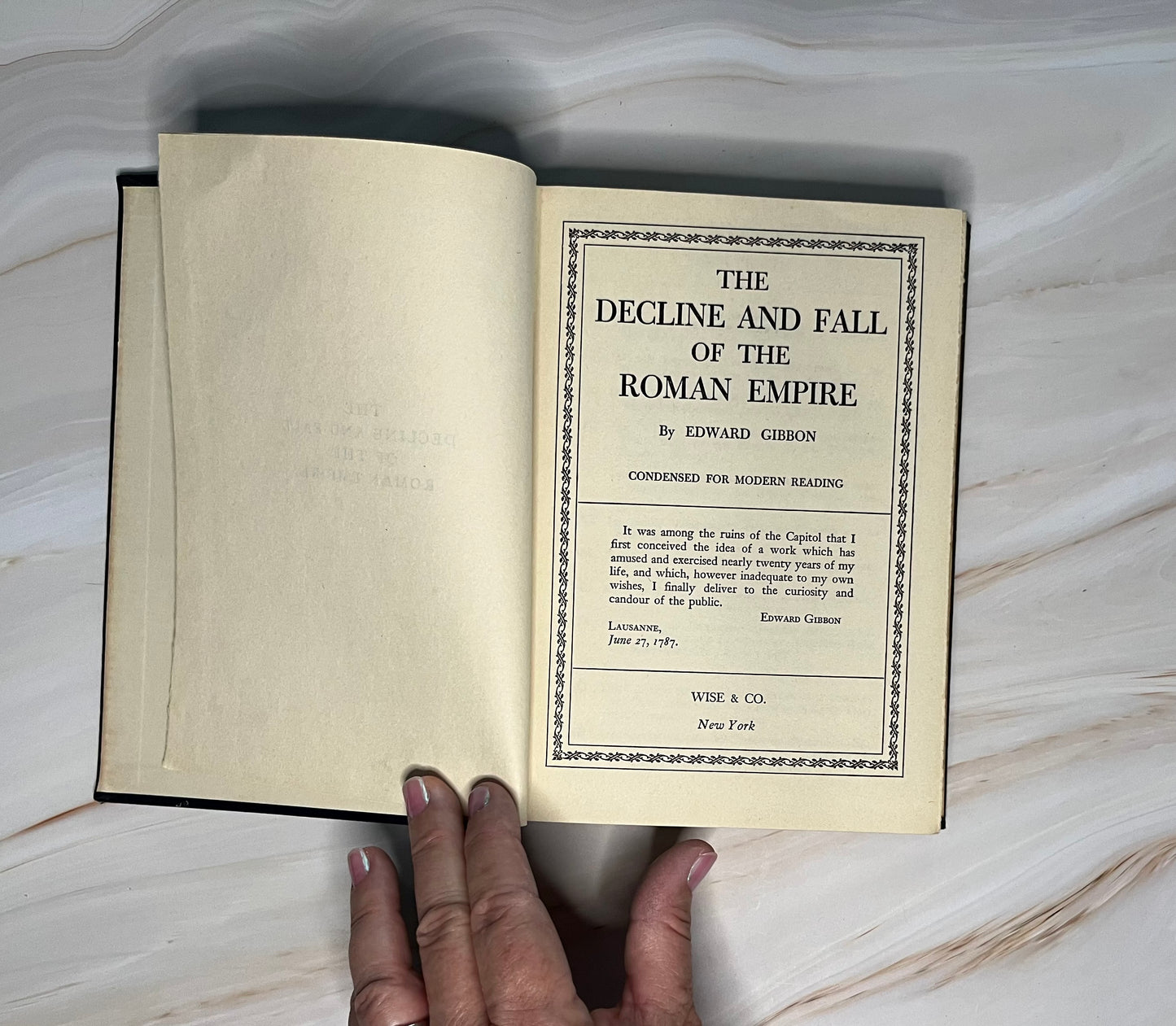 Vintage Masterpiece: The Decline and Fall of the Roman Empire (Condensed for Modern Reading) by Edward Gibbon (1943)