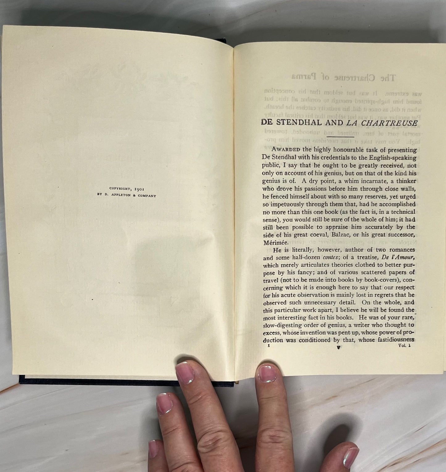 The Chartreuse of Parma by De Stendhal - Antique 1902 Edition - French Classical Romances Series - Blue Hardcover