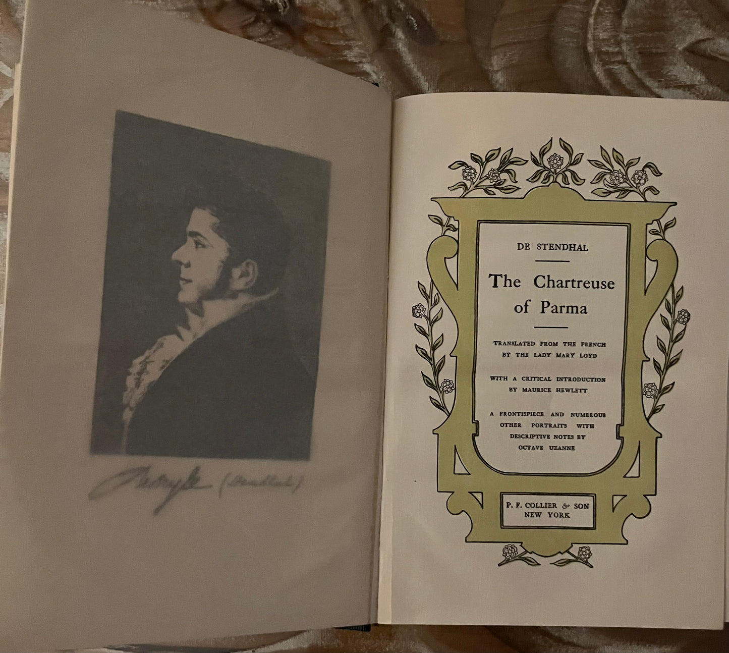 The Chartreuse of Parma by De Stendhal - Antique 1902 Edition - French Classical Romances Series - Blue Hardcover