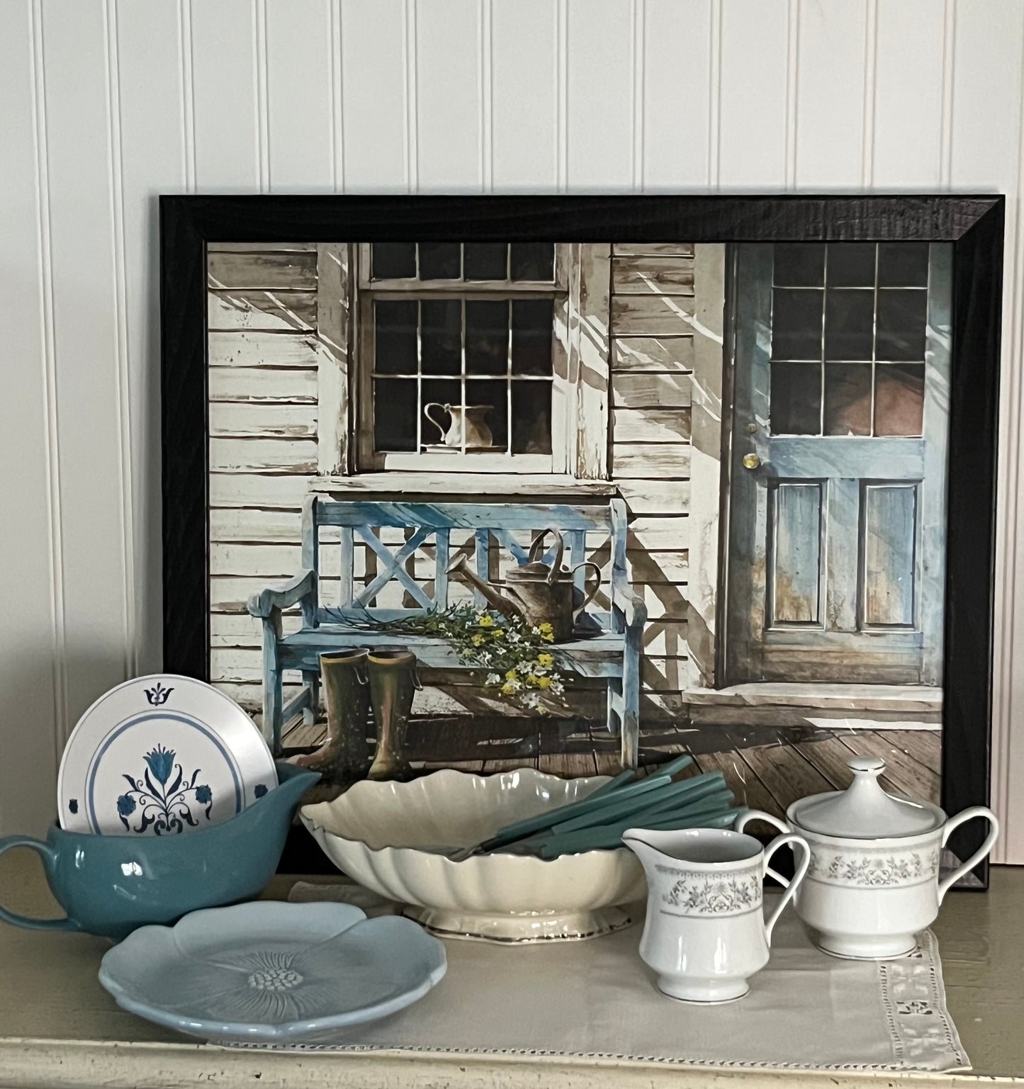 Rustic Charm Unleashed: Vintage "Cheerful Chores" Wall Art by John Rossinie