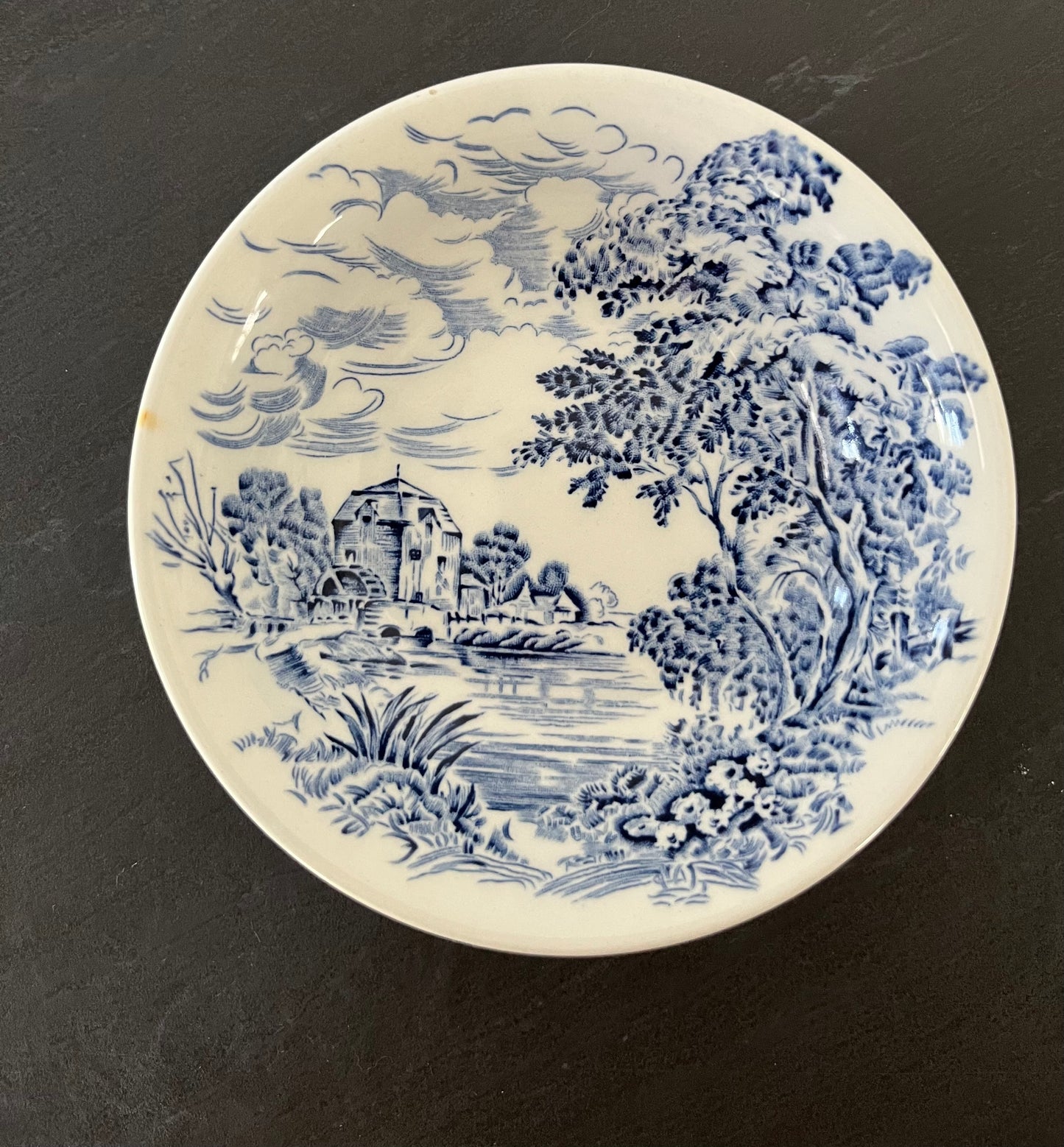 Grandmillennial Style Vintage 1966-1968 Wedgwood Countryside Blue and White Fruit Dessert Butter Sauce Small Bowl - Classic Elegance in Collectible Tableware
